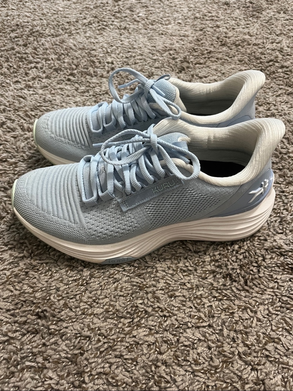 KURU Cloud Atom 2 Women's Pale Blue Knit Athletic Sneakers - Picture 4 of 8